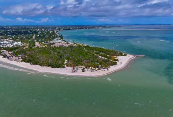 Aerial shot of Sanibel Island